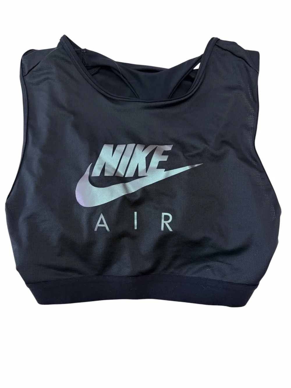 Nike Air Swoosh High Neck Medium Support Sports Bra Black Womens M Dri-FIT